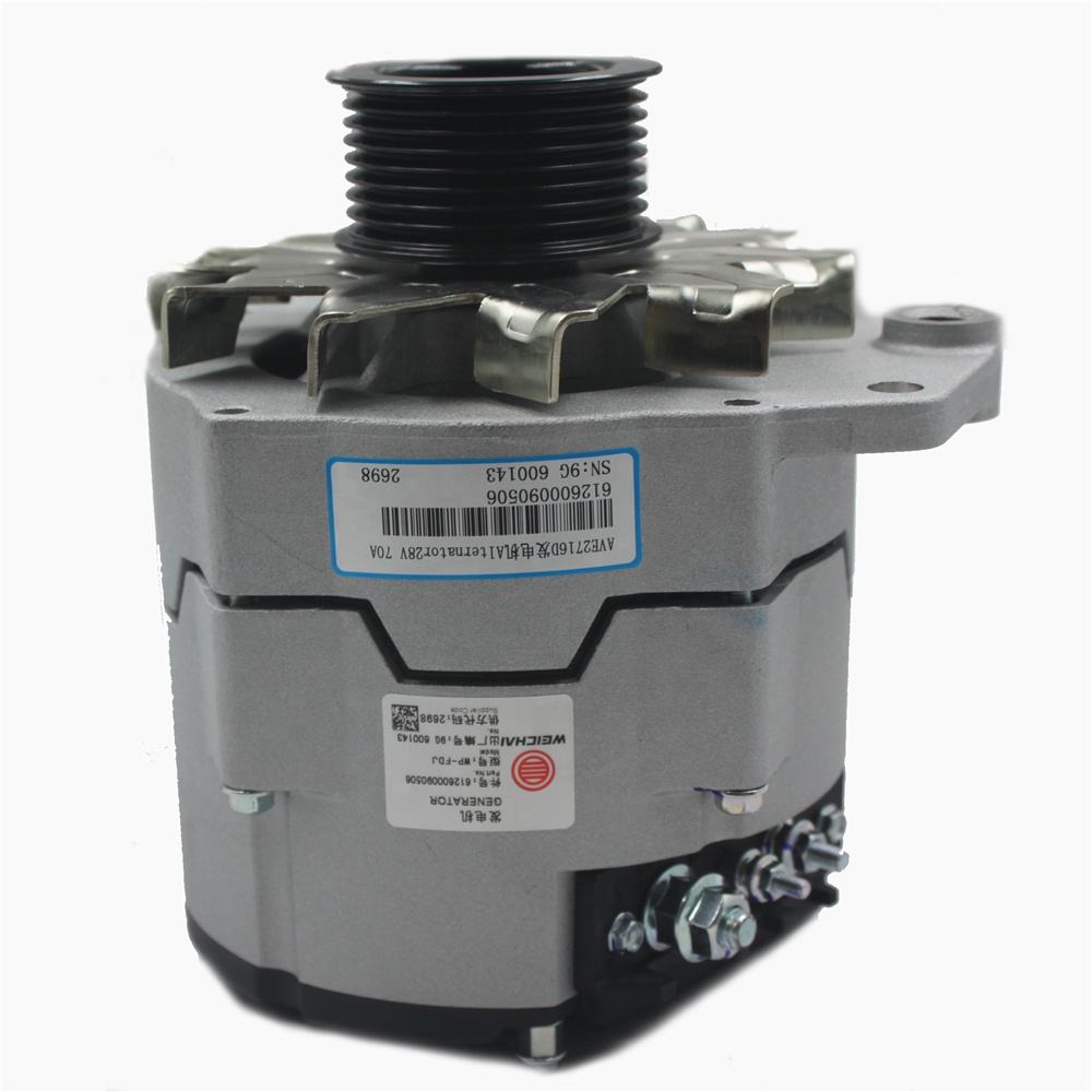 612600090506 Truck WD615 WP10 likarolo tsa enjene alternator bakeng sa Weichai Sinotruck Shacman